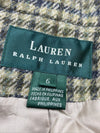 LAUREN RALPH LAUREN Green Herringbone Wool Jacket Women’s Size 6 *