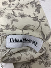 Urban Modesty Womens Cream/Gray Sheer Floral Print Scarf