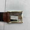 Gucci Vintage Womens Brown Leather Logo Belt Size 34