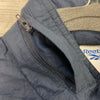 Vintage Reebok Navy Zip Up Track Jacket Pack Away Hood Back Vent Men Size L