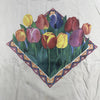 Vintage Delta White Tulip Flowers T Shirt Adults Size XL