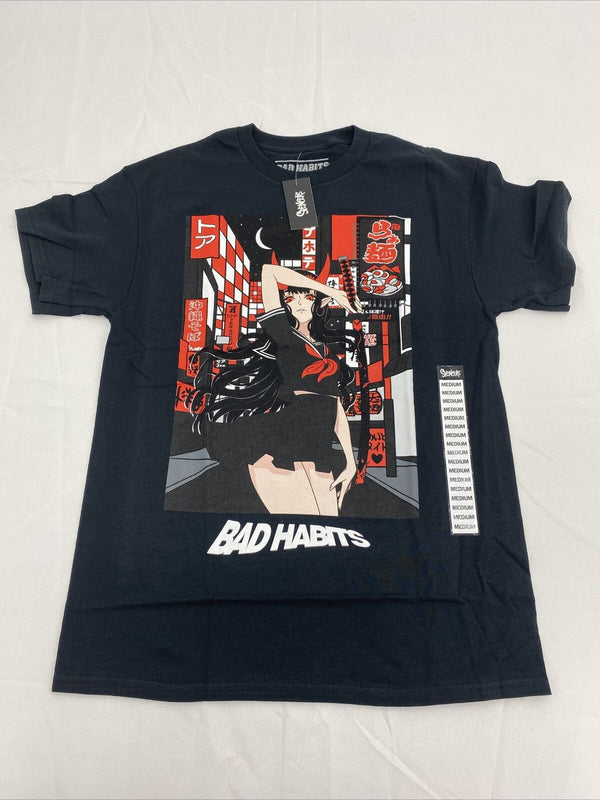 Bad Habits Anime Samura Black T-Shirt Adults Size Medium New Spencers -  beyond exchange