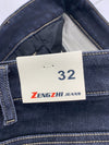 Zengzhi Mens Dark Blue Soft Denim Jeans Size 32