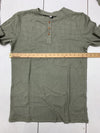 Sail Wind Mens Green Long Seeve 1/4 Button Shirt Size Medium