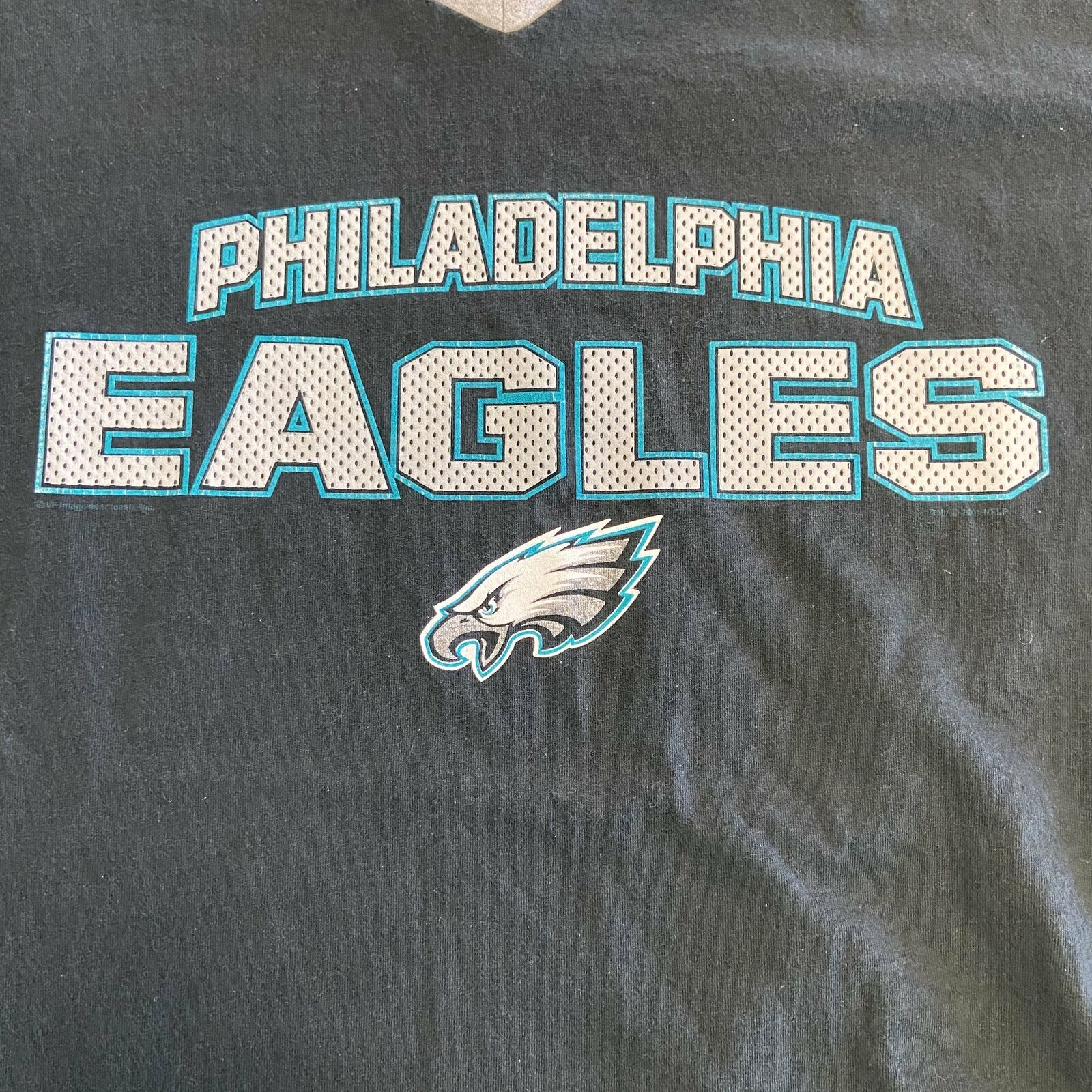 Vintage CSA Philadelphia Eagles NFL Black T-Shirt Adult Size Large