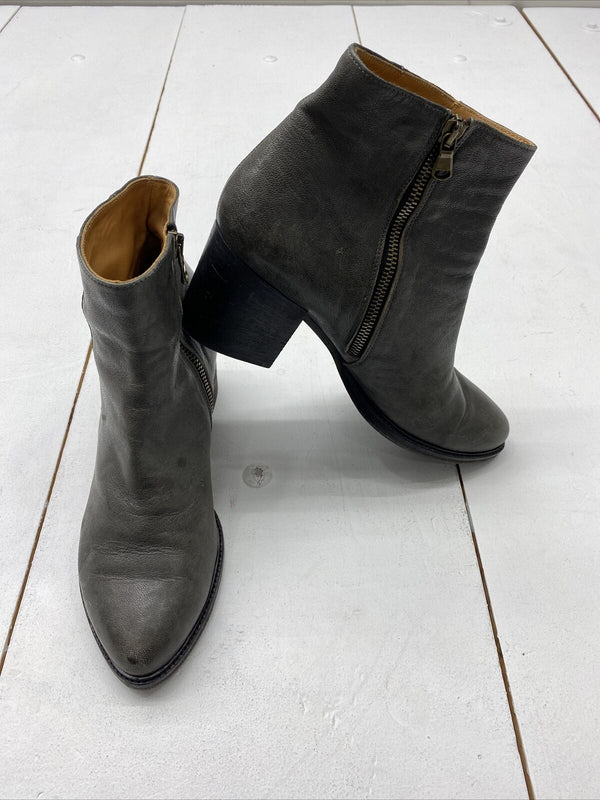Gidigio Gray Leather Bootie/Ankle Boots Size EU US 9.5 -