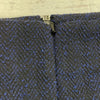 Halogen Blue Tweed Business Pencil Skirt Back Zip &amp; Accent Women Size 12 NEW