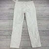 Soft Surroundings Alesia Fleur White Embroidered Straight Jeans Women’s Size Med