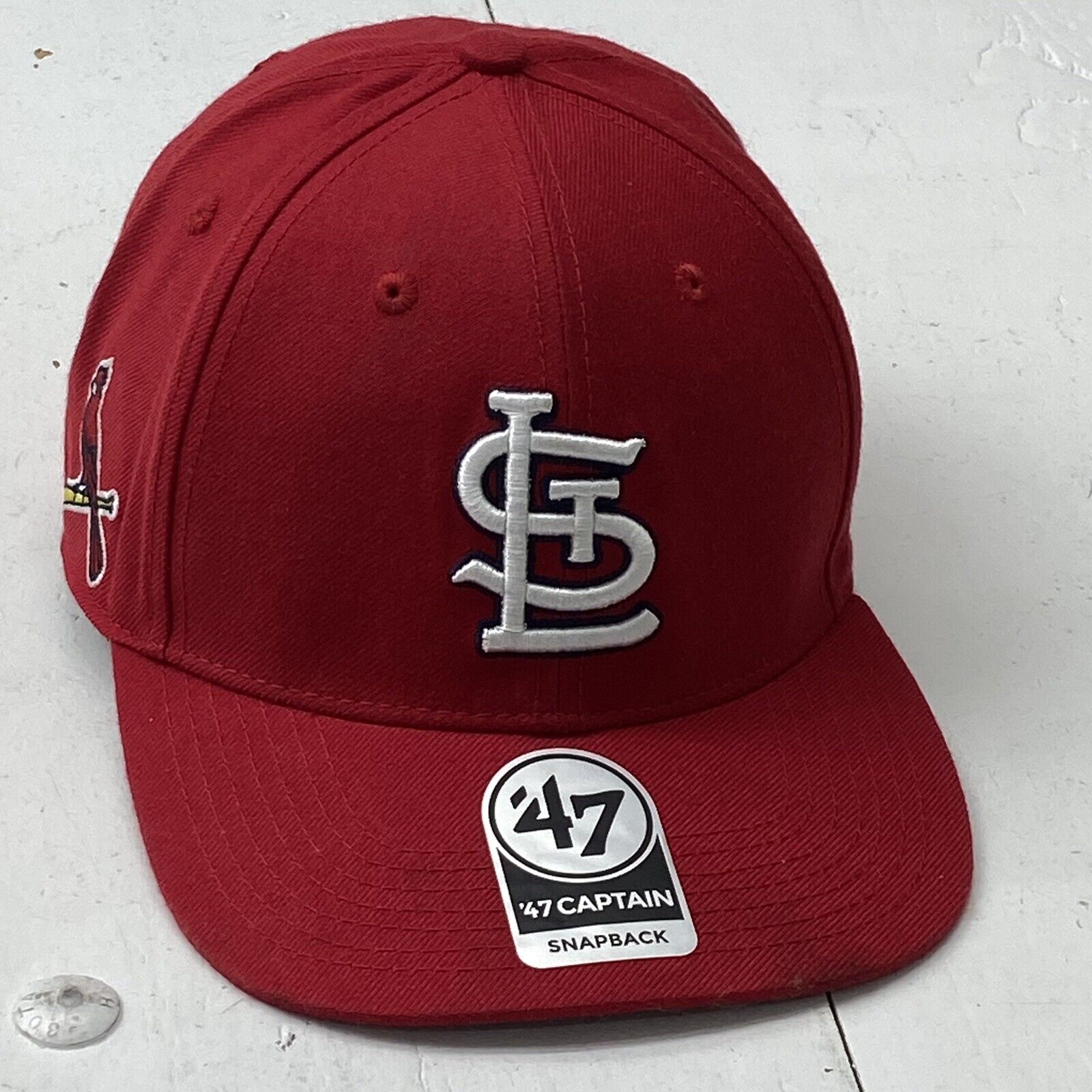 Youth St. Louis Cardinals '47 White/Red Cove Trucker Snapback Hat