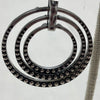 Silver Tone and Dangle Circular 3 Rings Geometric Clip On Earrings