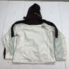 The North Face Womens White Brown full zip coat size medium