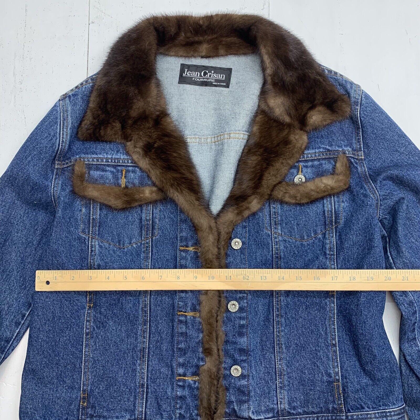 Winter New Jean Coats Women Natural Fox Fur Collar Denim Jackets Streetwear  Coat | eBay