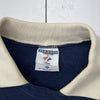Vintage Jerzees Navy Collared Patchwork Angel Embroidered Sweatshirt Women’s XL