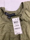 International Concepts Womens Olive Green Short Sleeve Shirt Size Large