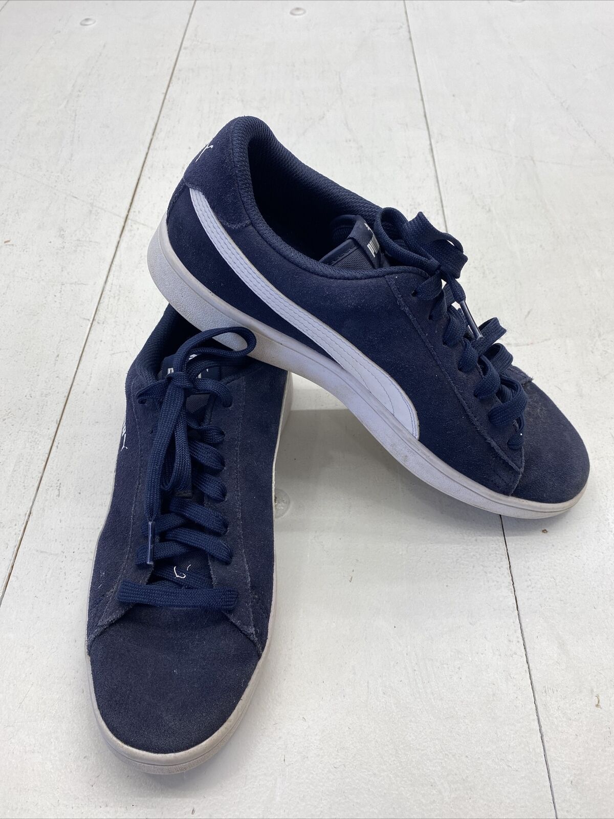 Puma Mens Smash V2 364989-04 Blue Suede Sneakers Mens Size 8.5*