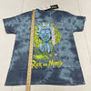 Rick &amp; Morty Ricktanical Blue Tie Dye Graphic Short Sleeve T Adults Medium New