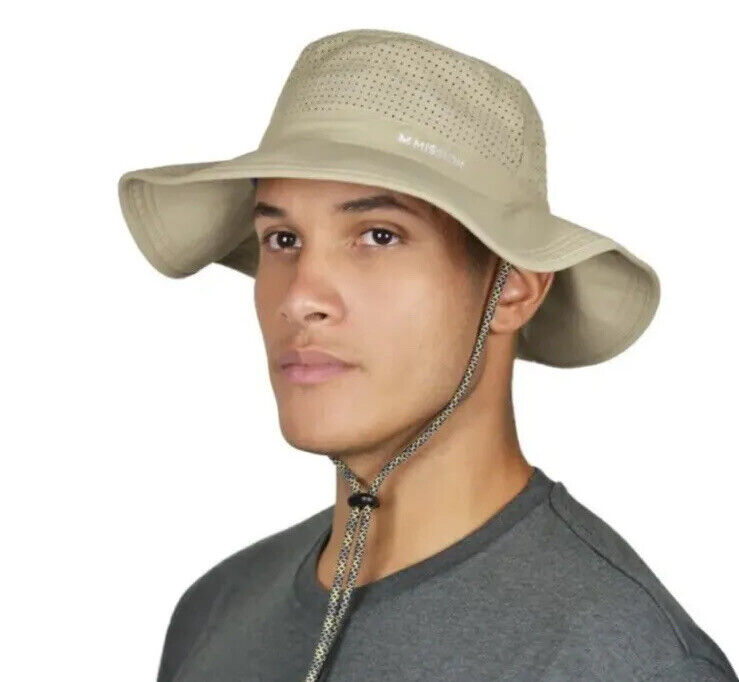 Mission Cooling Booney Hat Max Plus UPF 50 Adjustable Fit Khaki New -  beyond exchange