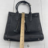 Dooney &amp; Bourke East West Medium Tassel Tote Black Pebbled Leather Top Handle