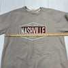 Vintage Fleece Taupe &quot;Nashville&quot; Graphic Print Crew Neck Unisex Adult Size XXL