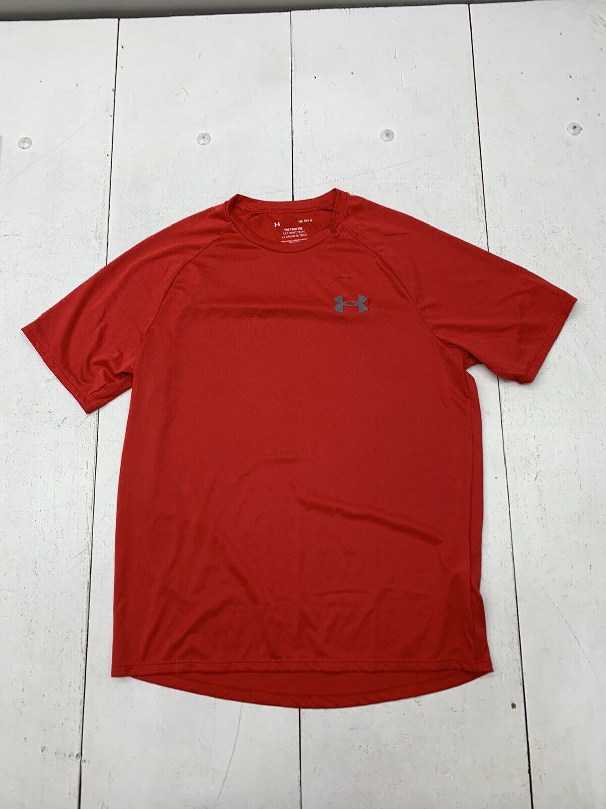 Under Armour Mens Red Athletic Short Sleeve Shirt Size Medium - beyond  exchange