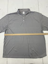 Hanes Cool Dri Mens Grey Short Sleeve Polo Shirt Size 3XL