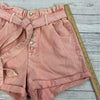 Vervet Boutique Pink Paperbag Shorts with Tie Belt Woman’s Size Medium