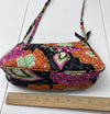 Vera Bradley Orange Pink Black Floral ￼Quilted Small Crossbody Bag