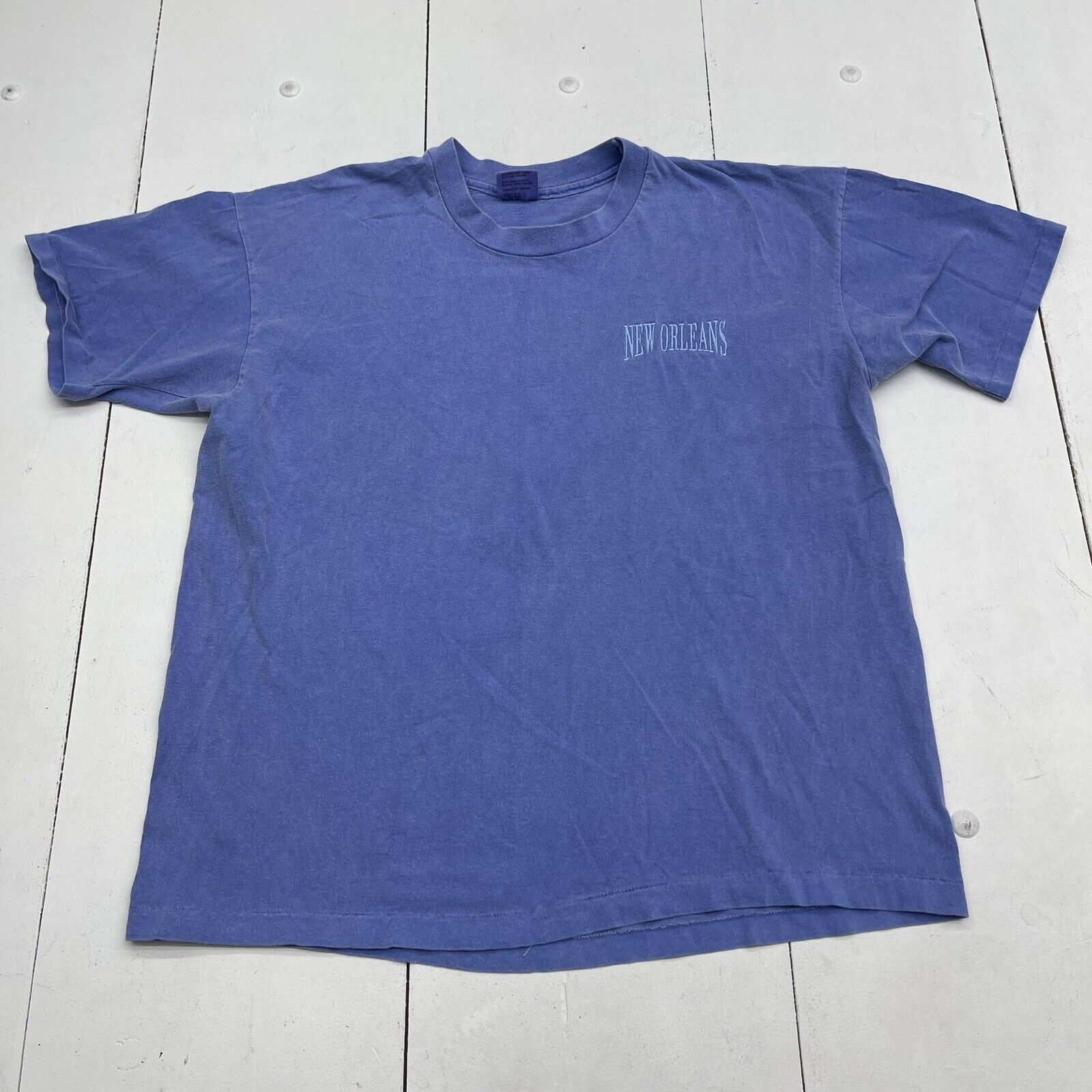Vintage San Segal Blue Faded New Orleans Short Sleeve T Shirt Mens Size XL