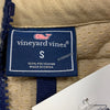 Vineyard Vines Tan Navy Zip Up Sherpa Vest Women Size S