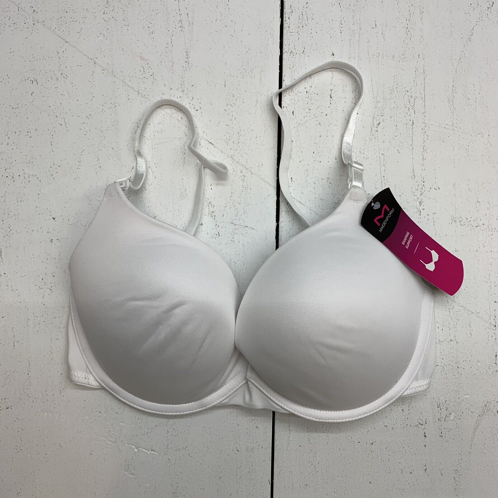 Maidenform White T-Shirt bra womens size 34D - beyond exchange