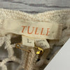 Tulle Ivory Sleeveless Crochet Tank Top Women Size L NEW Anthropologie