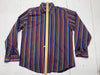 Bugatchi UOMO Mens Brown Purple Striped Long Sleeve Button Up Size Medium