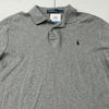 Polo Ralph Lauren Gray Short Sleeve Polo Shirt Men Size L Custom Fit