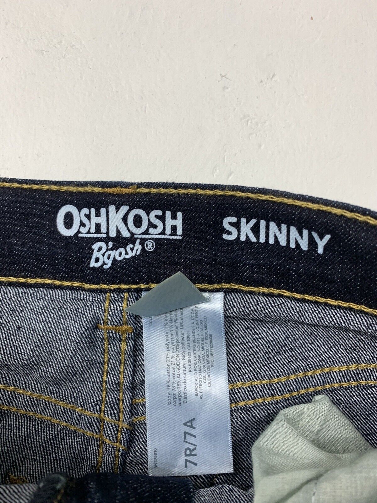 Osh Kosh Kids Skinny Dark Blue Jeans Boys Size 7 - beyond exchange