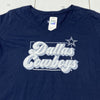 Dallas Cowboys NFL Football Blue Short Sleeve T-Shirt Women Size 2XL NEW