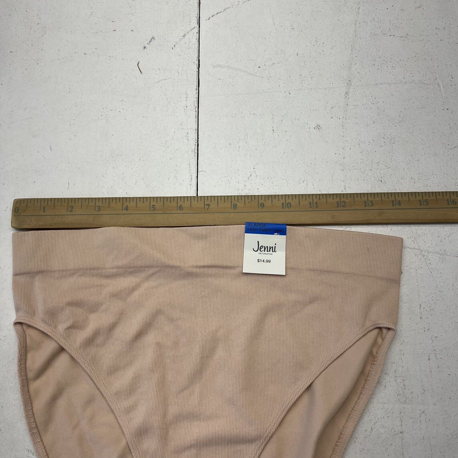 Jenni Intimates Beige Ribbed Flash Panty Hang Women's Size XL NEW - beyond  exchange