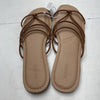 Old Navy Brown Faux Leather Strappy Knotted Sandals Women’s Size 11 New