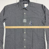 Chaps Mens Black White Check Long Sleeve Button Up Size Large