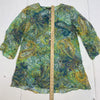 Brooks Brothers Womens Green Multicolor Sheer Button up size XL