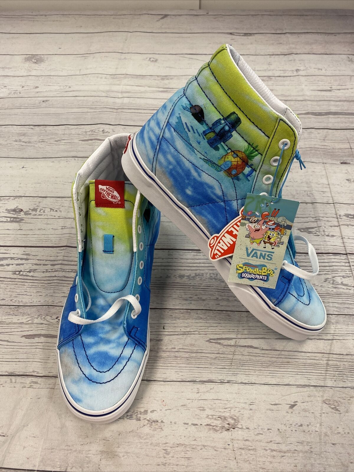 Vans x Spongebob Sk8 Hi Imagination Sneakers Limited Edition Men’s Size 12 NEW