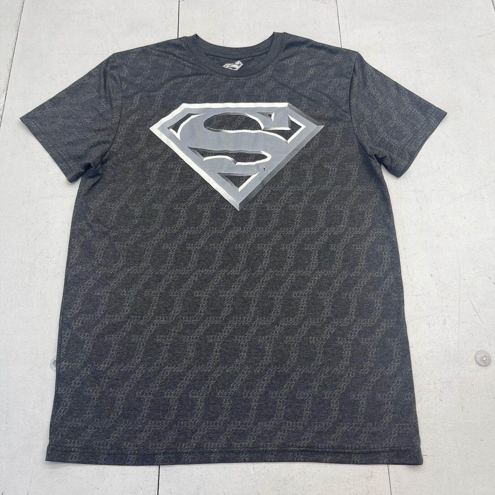 Superman Grey Graphic Short Sleeve Athletic T Shirt Mens Size Medium