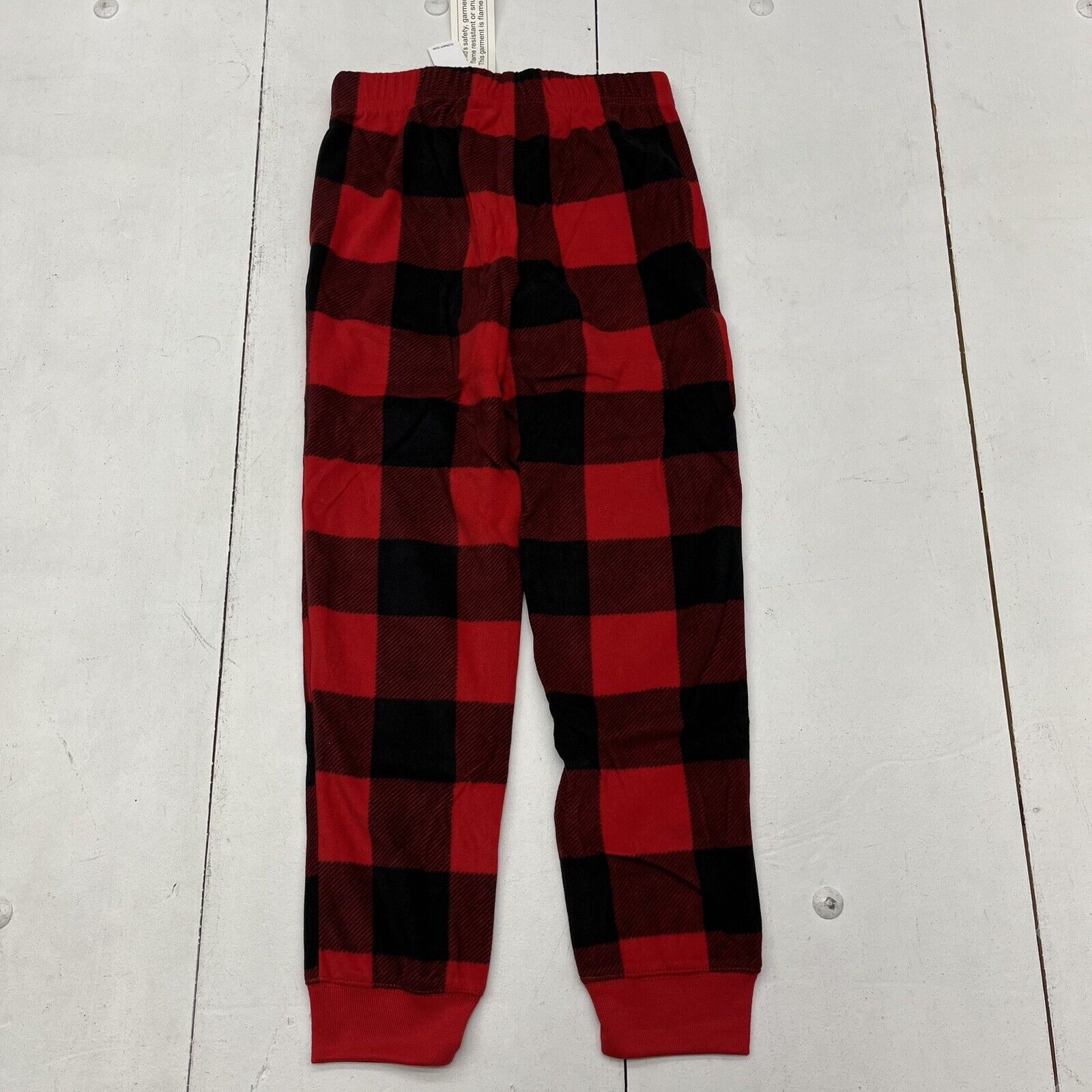 Old Navy Red Plaid Fleece Pajama Pants Girls Size Medium NEW