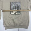 VINTAGE Tultex Tan Winter Front Graphic Crewneck Sweatshirt Women Size L
