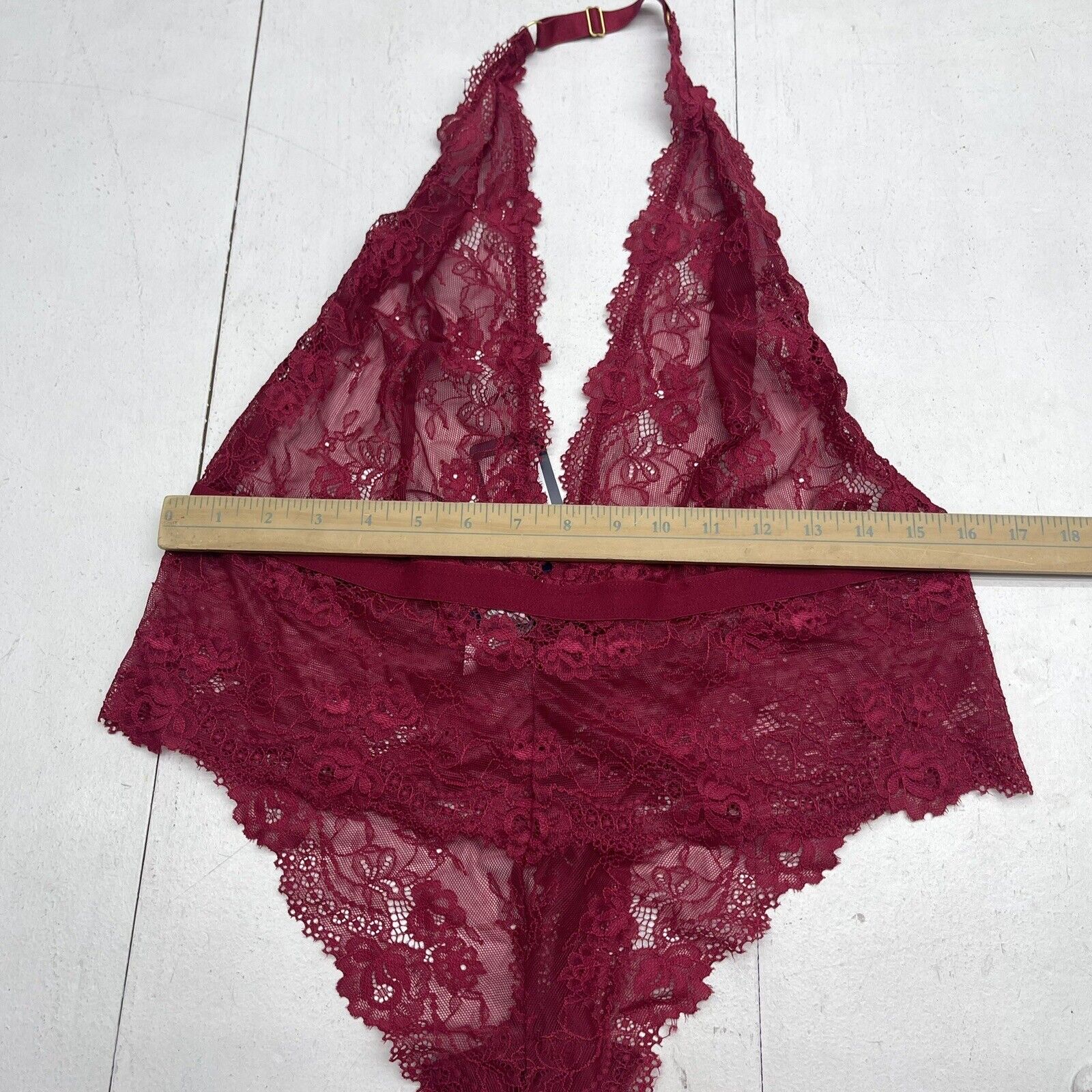 Fox & Royal Saskia Red Lace Bodysuit Women's Size XS /14 New - beyond  exchange