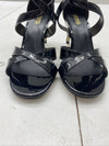 MICHAEL MICHAEL KORS SG22L Kinsley Faux Blk Patent Leather Sandal Size 5.5 New