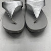 Fitflop Lulu Silver Leather Toe Post Sandals Women’s Size 8 New