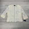 International Concepts Womens White Lace Full zip Jacket Size XL