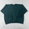 Vintage Fruit Of The Loom Plain Green Creweneck Sweater Made In USA Mens XL