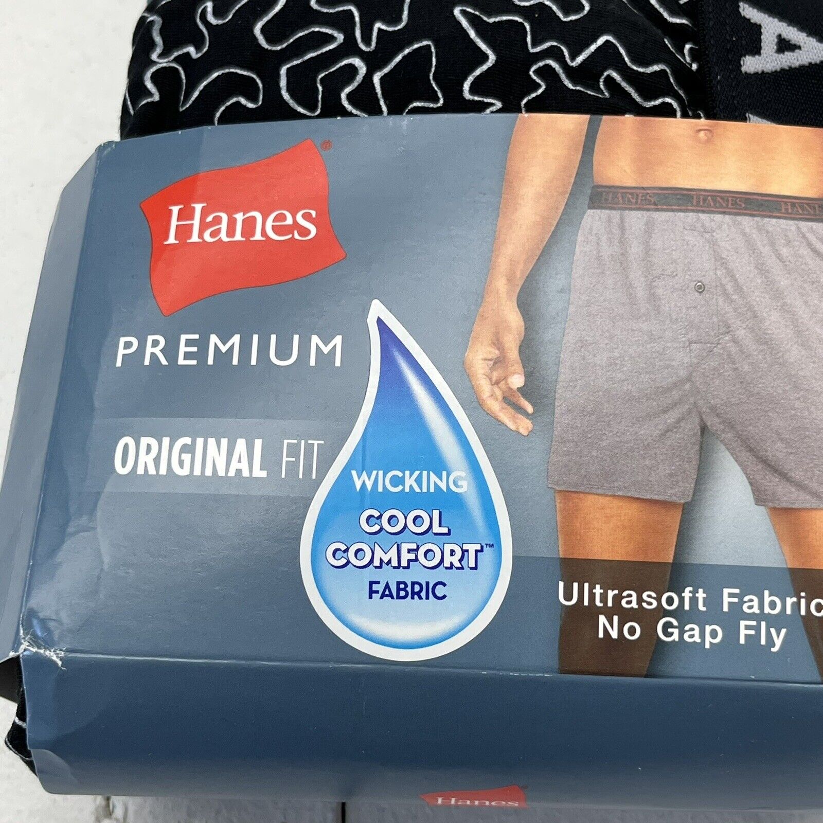 Hanes Premium 4 Pack Knit Boxers Original Fit Men's Size Large NEW