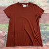 Baldwin Kansas City Burgundy Short Sleeve T-Shirt Women Size XL USA Made *